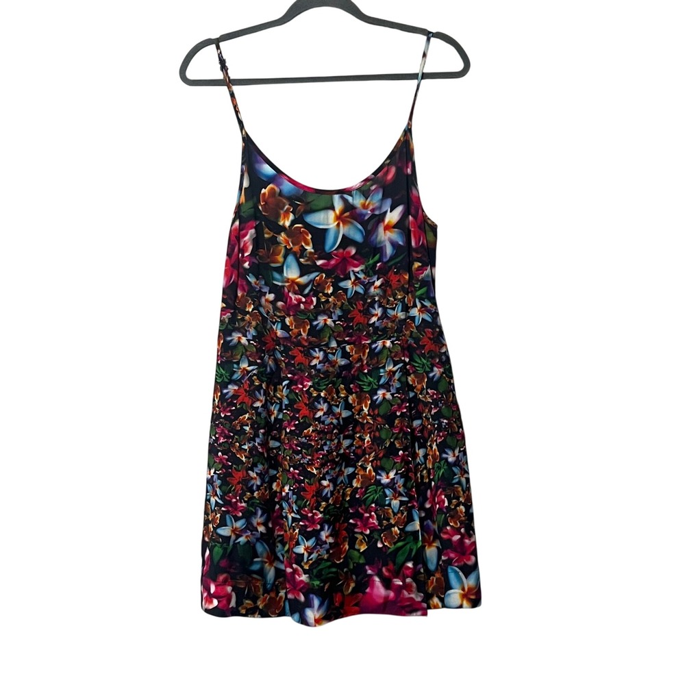 Osklen Floral Mini Dress Womens‎ Medium Bright Colorful Tropical Viscose Resort